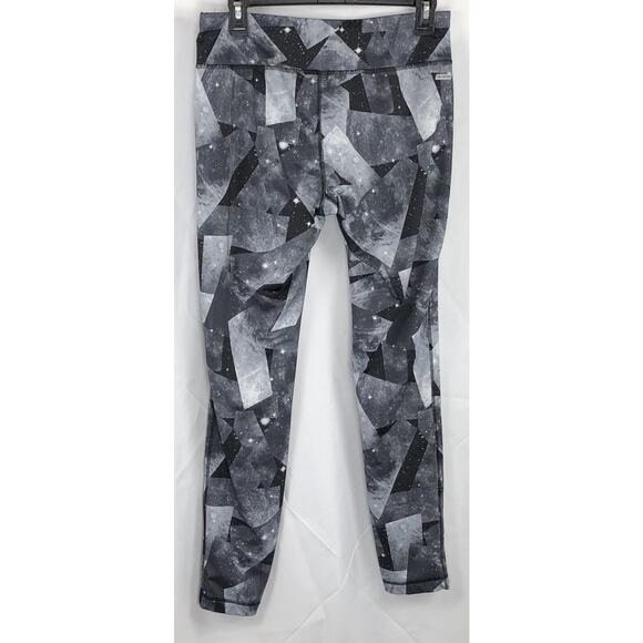 Danskin active leggings 8–10 Gray Geo Drawstring 28"W 27"IN MidRise Yoga Pants - Picture 2 of 4